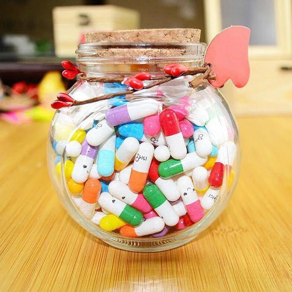 100 Pcs DIY Message in a Bottle Capsule Letter