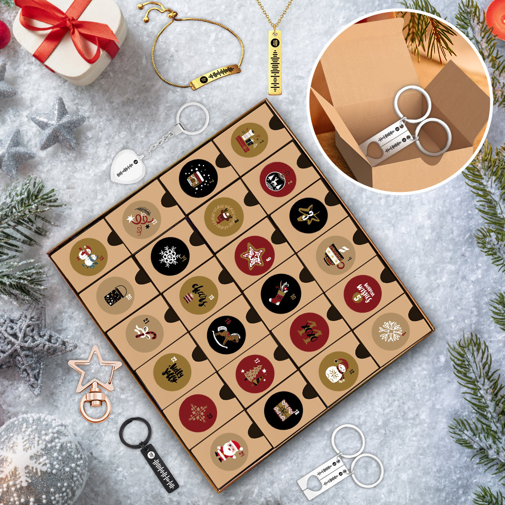 Christmas Countdown Calendar Surprise Advent Calendar 24 Countdown Surprise Blind Box Spotify Series Set Christmas Gift