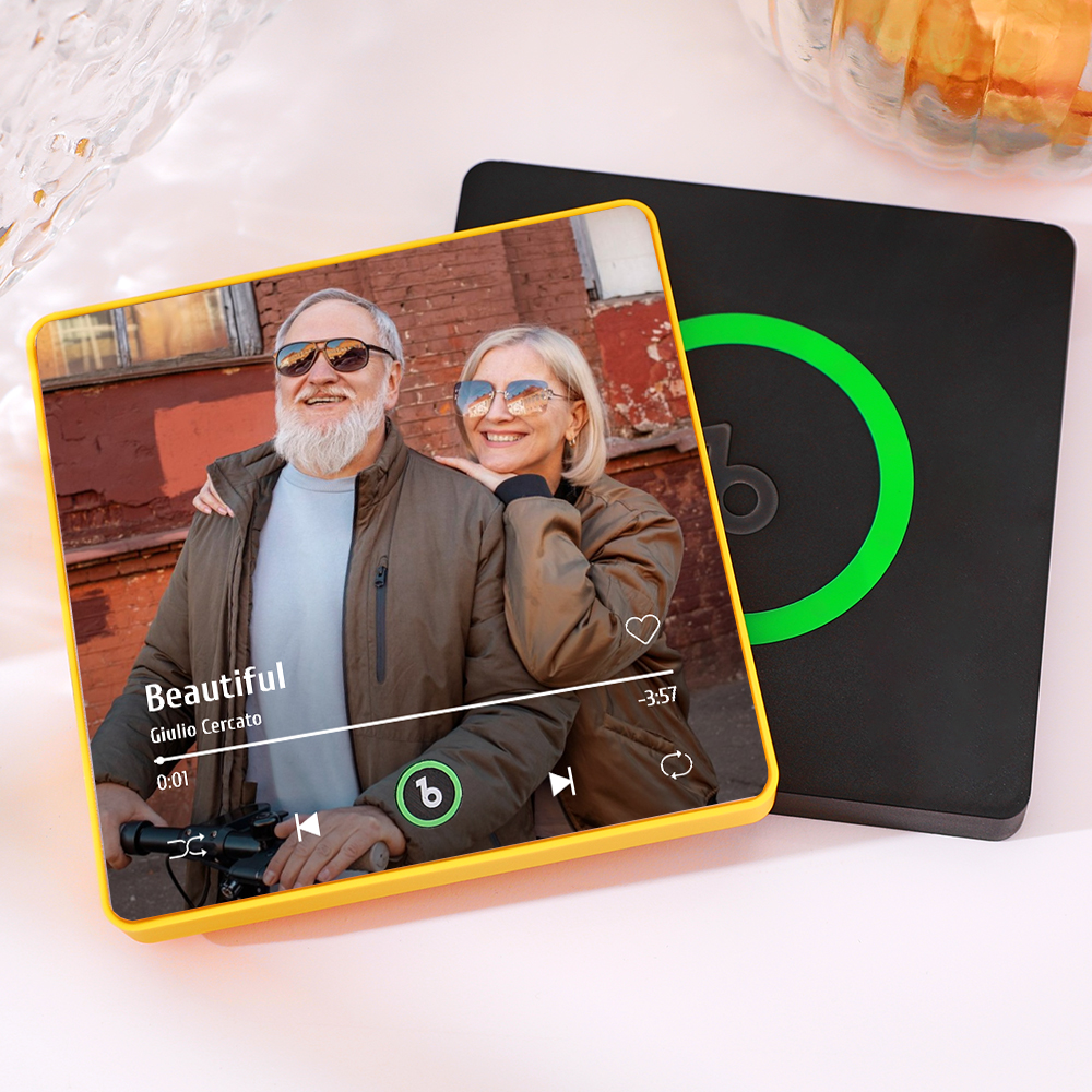 New Upgrade Music Fridge Magnet Christmas Gift for Family Custom Colorful Frame Album Fridge Magnet Can Play Songs	 Can Upload Your Music