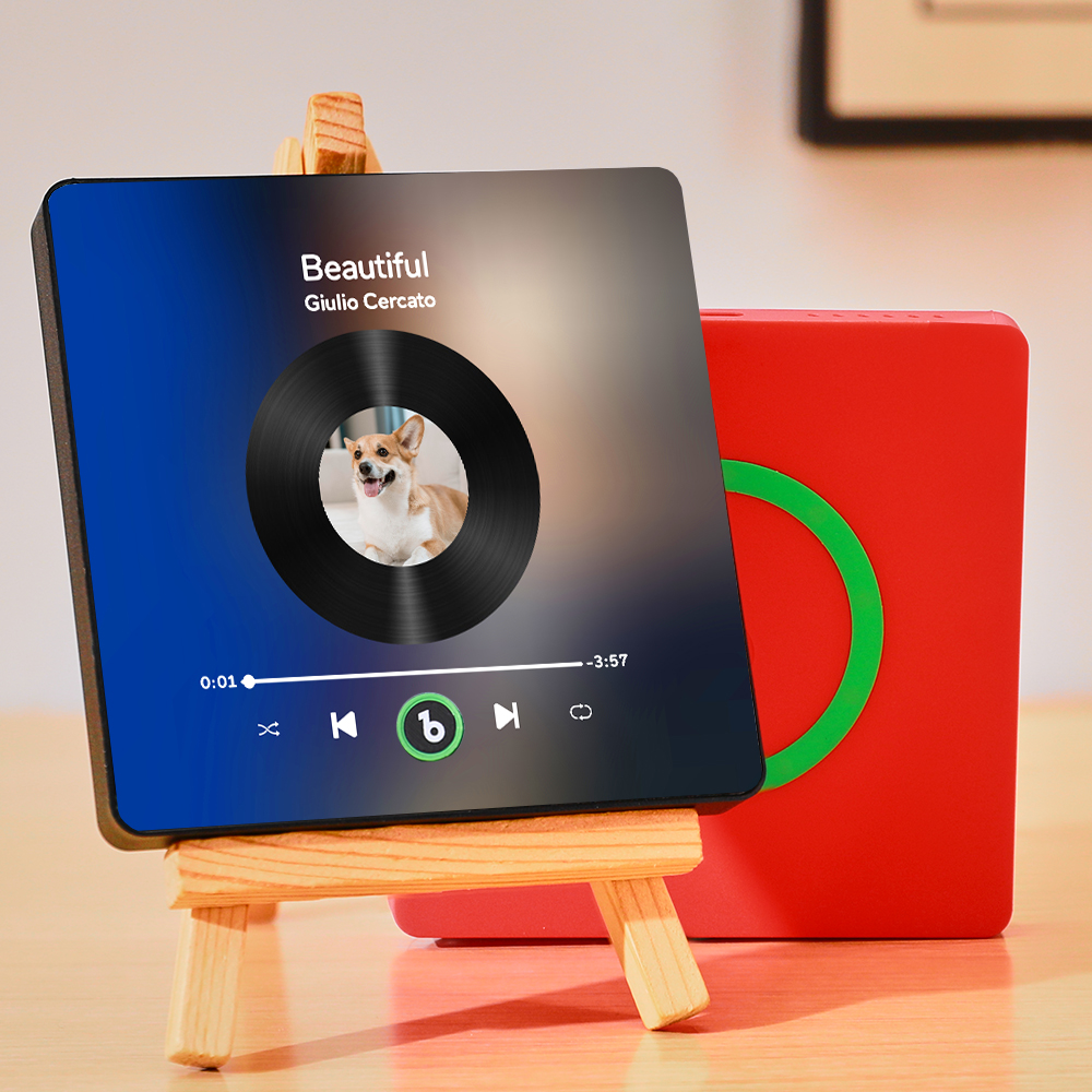 New Upgrade Music Fridge Magnet Christmas Gift for Pet Lovers Custom Colorful Frame Album Fridge Magnet Can Play Songs	 Can Upload Your Music