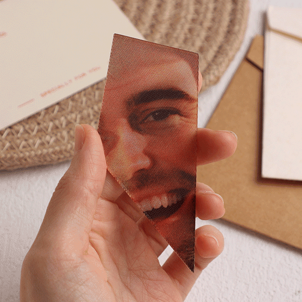Personalized Lenticular Photo Plaque 2-Photo Shifting Magical Broken Mirror Effect Gift for Wizarding Fans