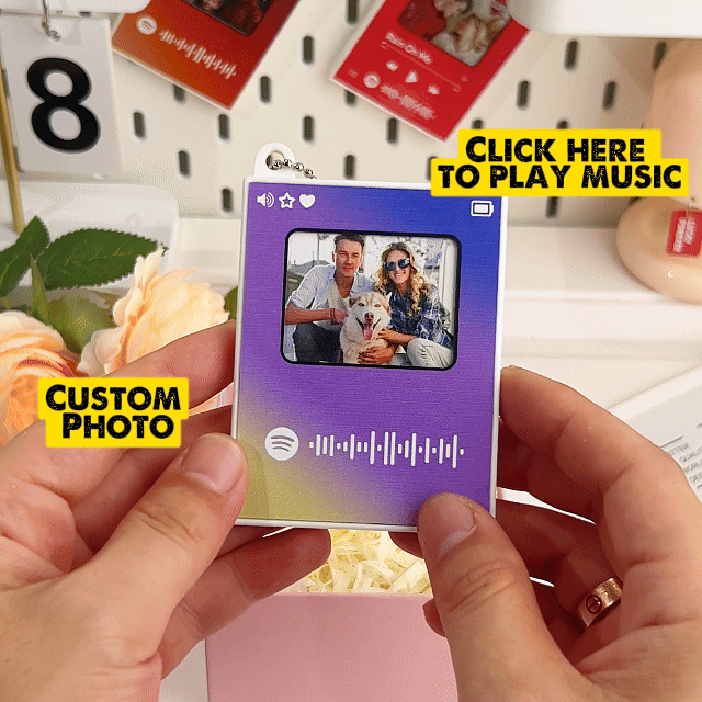 Custom Photo Music Keychain Mini Song Player