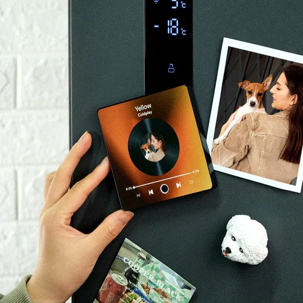 Personalized Photo Album Fridge Magnet Music Wall Photo Sticker Music Fridge Magnet Can Play Songs Gift for Lovers