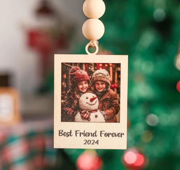 Custom Photo Ornament Couple Ornament Best Friend Gift Personalized Photo Strip Ornament First Married Ornament Custom Photo Ornament Xmas Keepsake
