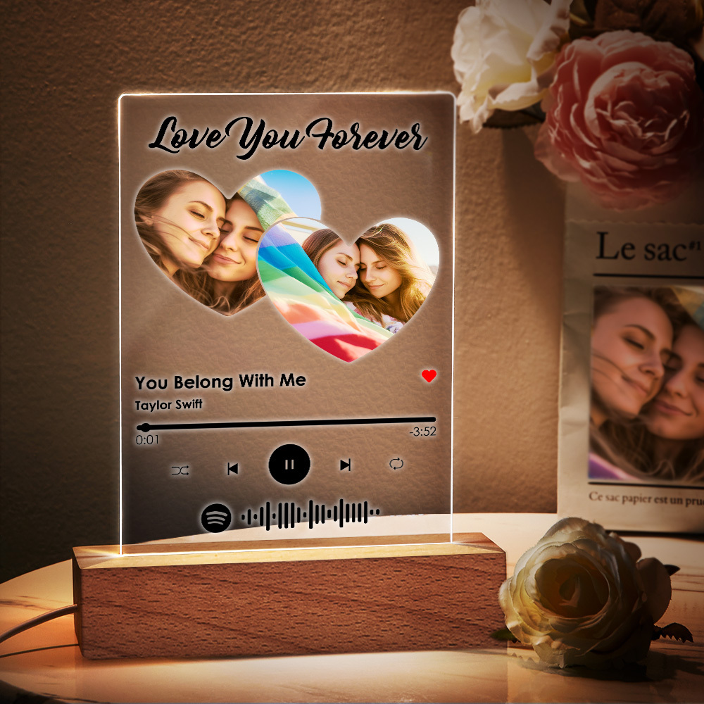 Spotify Night Light Custom Photo Night Light Custom Pride Gifts