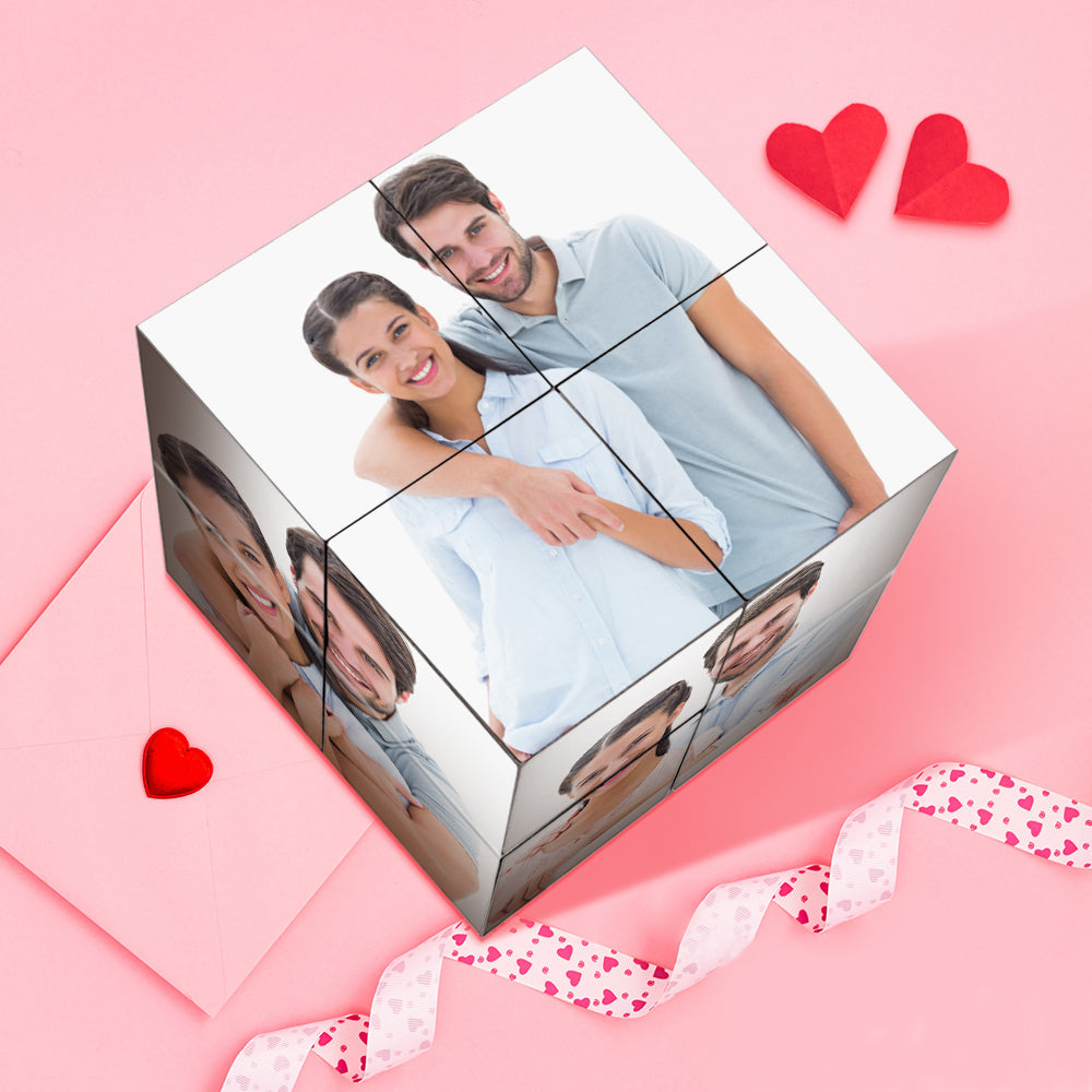 Custom Photo Rubic's Cube Personalized Infinity Photo Cube Folding Couple Photo Cube