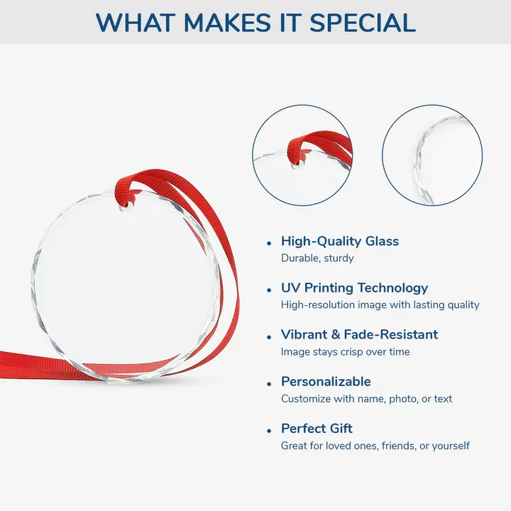 Personalized Family First Christmas Gifts Glass Ornament