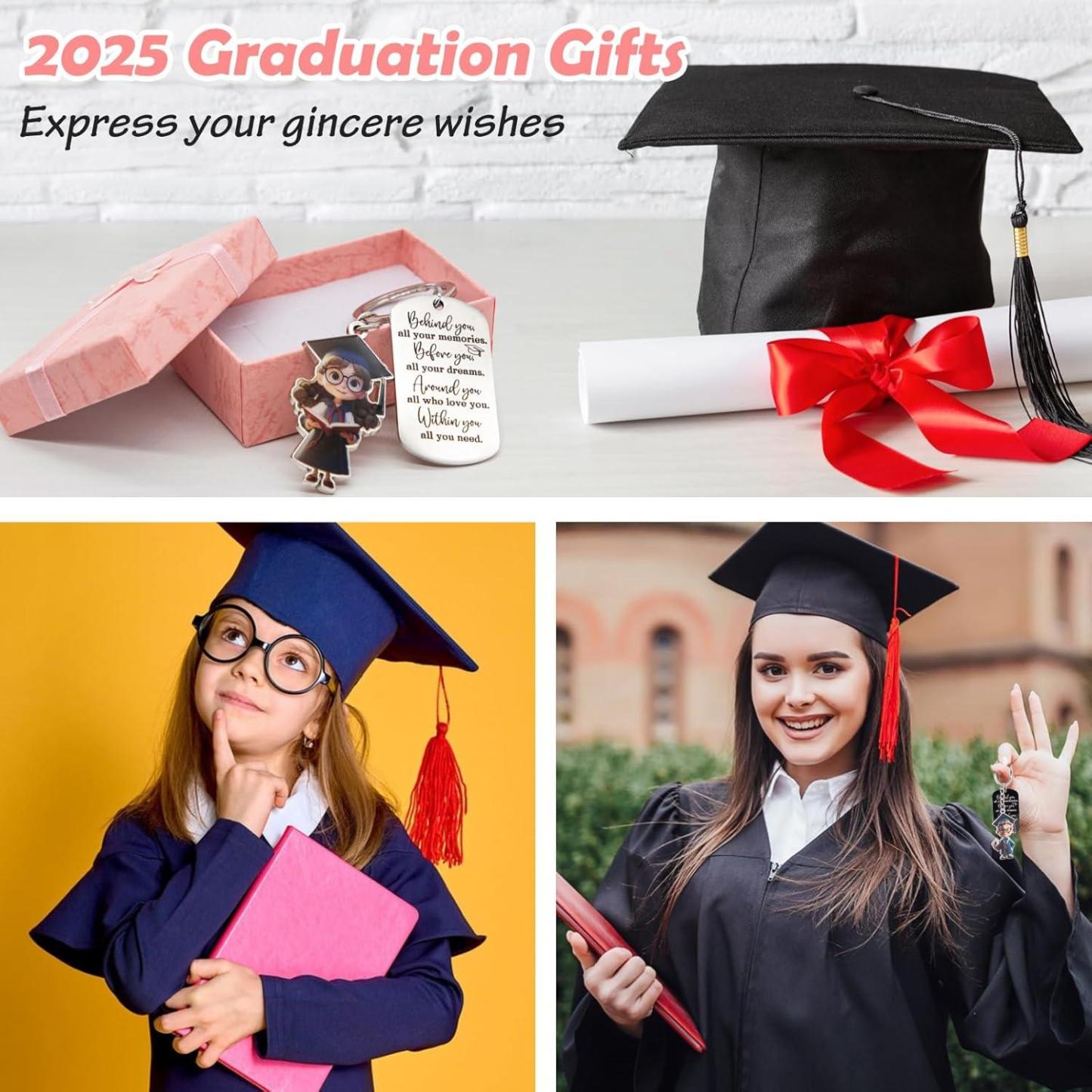 Class 2025 Graduation Gifts - Keychain for Her Girls Him Boys High School College Kindergarten Preschool