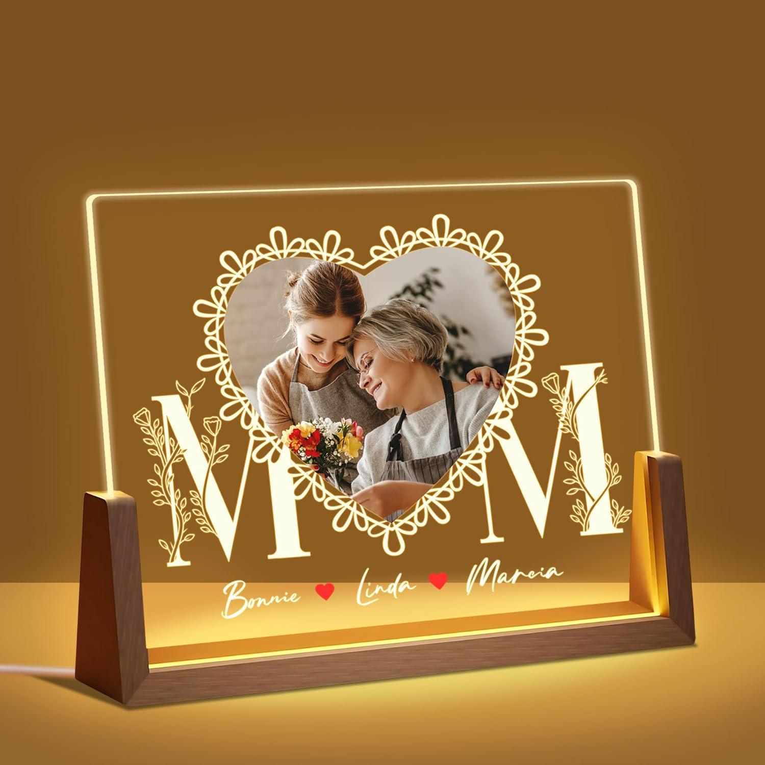 Personalized LED Photo FrameGifts for Mom Gifts for Mother from Daughter son