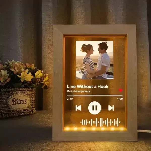 Custom Spotify Code Acrylic Night Light/Plaque/Keychain for Couple