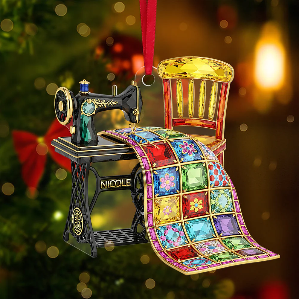 Sewing Machine Ornament - Personalized Gifts For Sewing Lovers