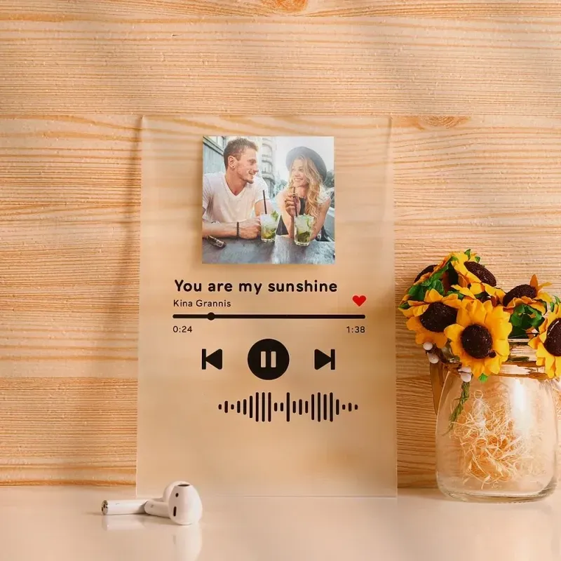 Custom Spotify Code Acrylic Night Light/Plaque/Keychain for Couple