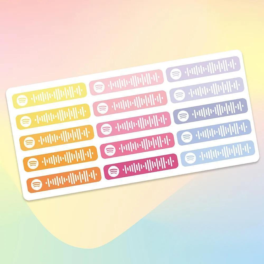 Custom Spotify Music Code Sticker Bar Sticker - Whole Sheet 20x40cm/7.87x15.74in