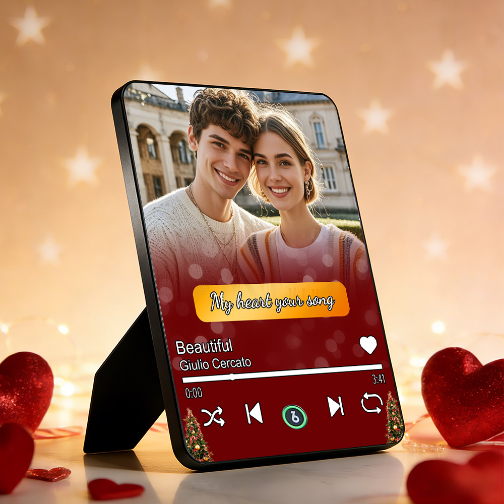 Custom Music Photo Plaques Personalized Music Plaque Can Play Songs Gift for Lover