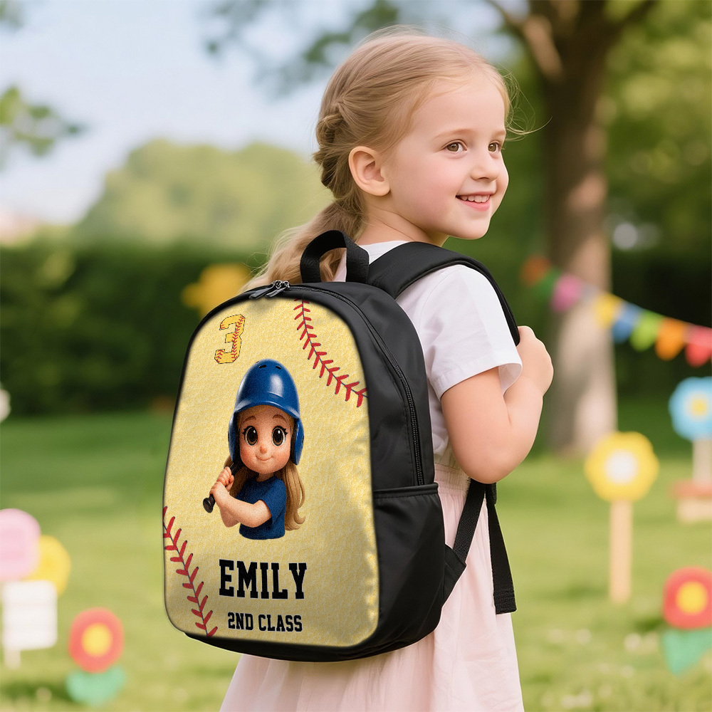 Personalized Kids Baseball Backpack School Bags For Children