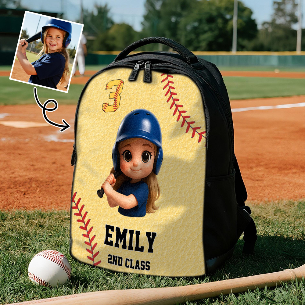 Personalized Kids Baseball Backpack School Bags For Children