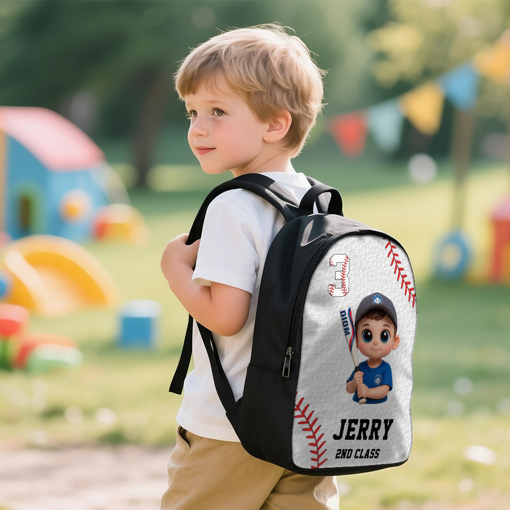 Personalized Kids Baseball Backpack School Bags For Children