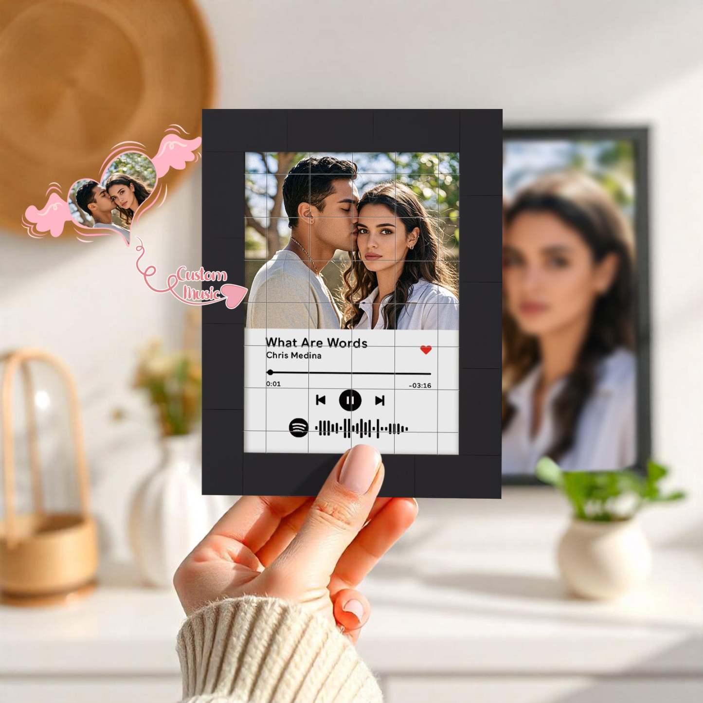Customized Photo Building Blocks Fridge Magnet Personalized Spotify Music Fridge Magnet Gift Ideas
