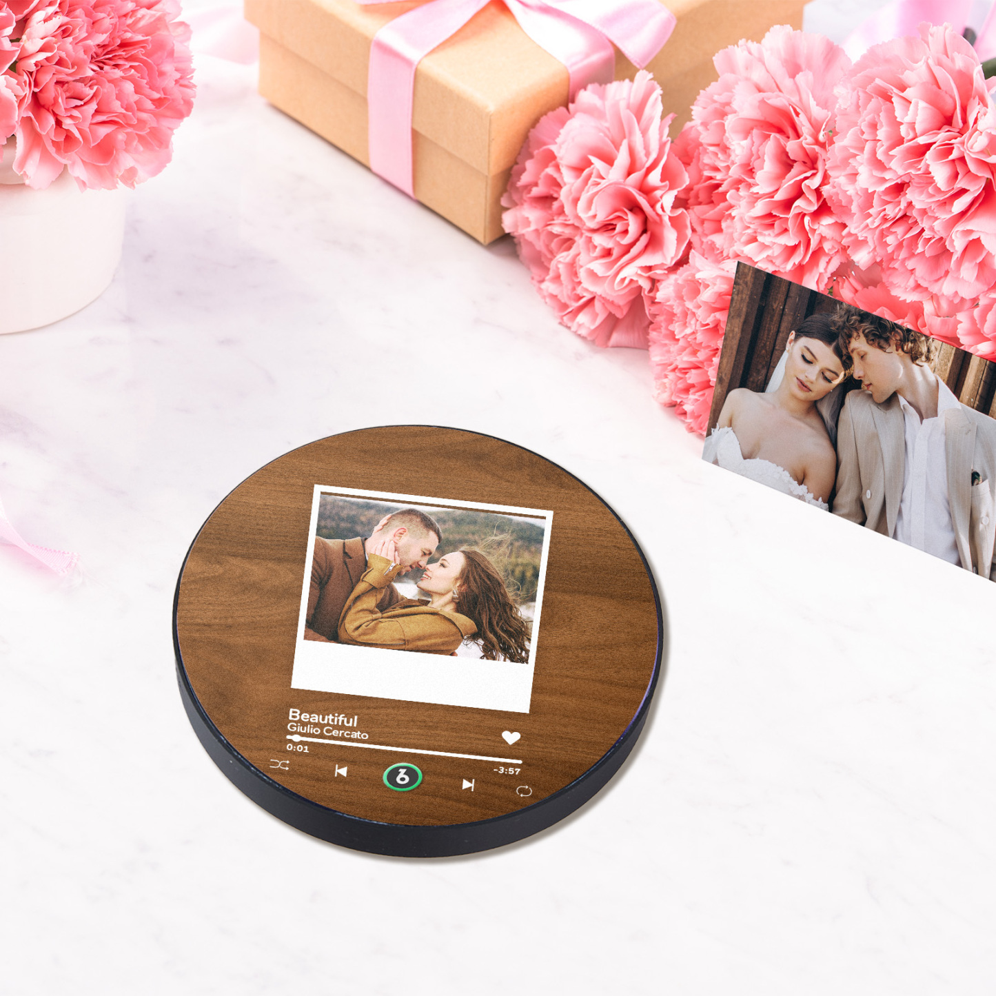 Custom Love Photo Music Fridge Magnet Custom Round Frame Album Fridge Magnet Anniversary Gifts Gifts for Couples
