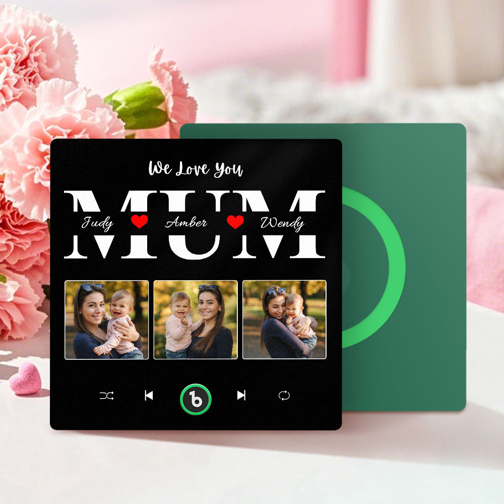 Personalized Music Fridge Magnet Mother's Day Gift Custom Music Magnets Can Play Songs Gift for Mom