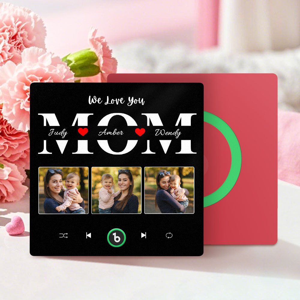Personalized Music Fridge Magnet Mother's Day Gift Custom Music Magnets Can Play Songs Gift for Mom