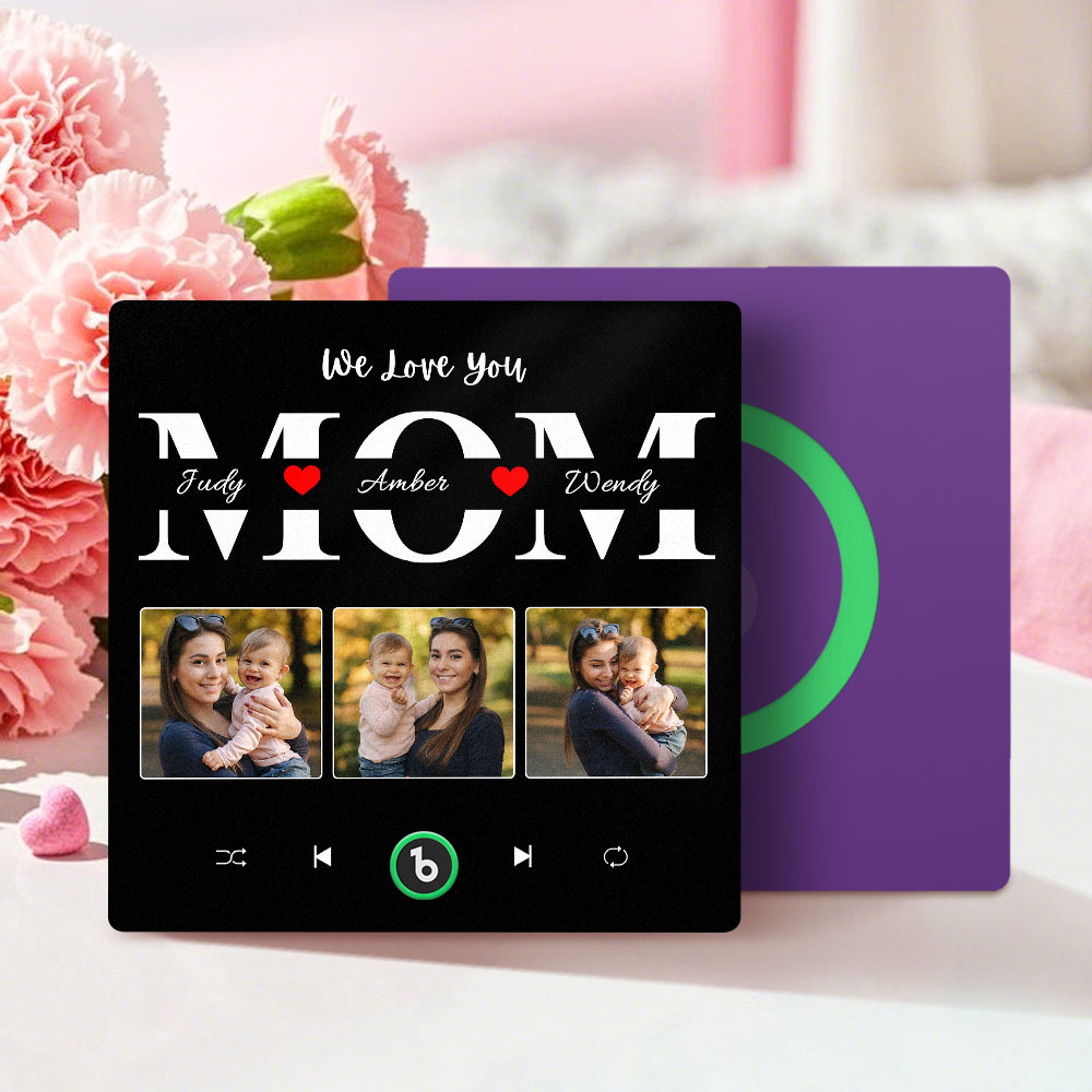 Personalized Music Fridge Magnet Mother's Day Gift Custom Music Magnets Can Play Songs Gift for Mom