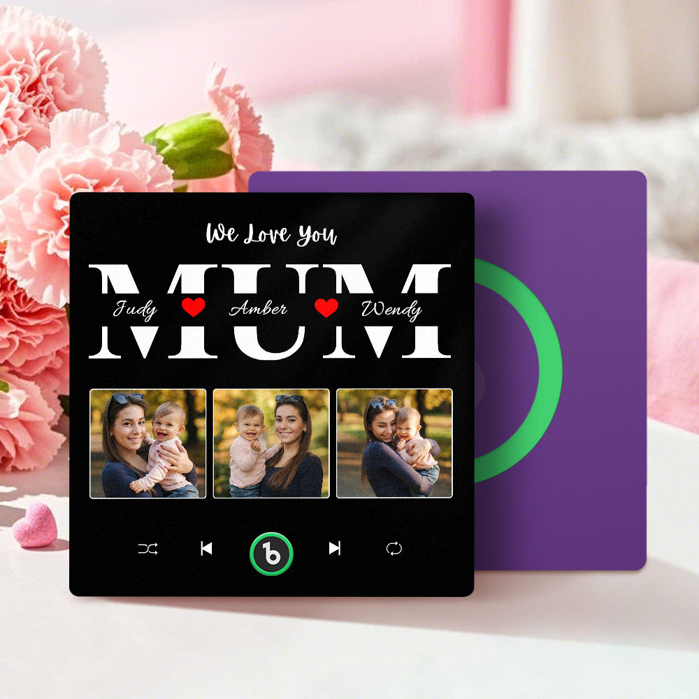 Personalized Music Fridge Magnet Mother's Day Gift Custom Music Magnets Can Play Songs Gift for Mom