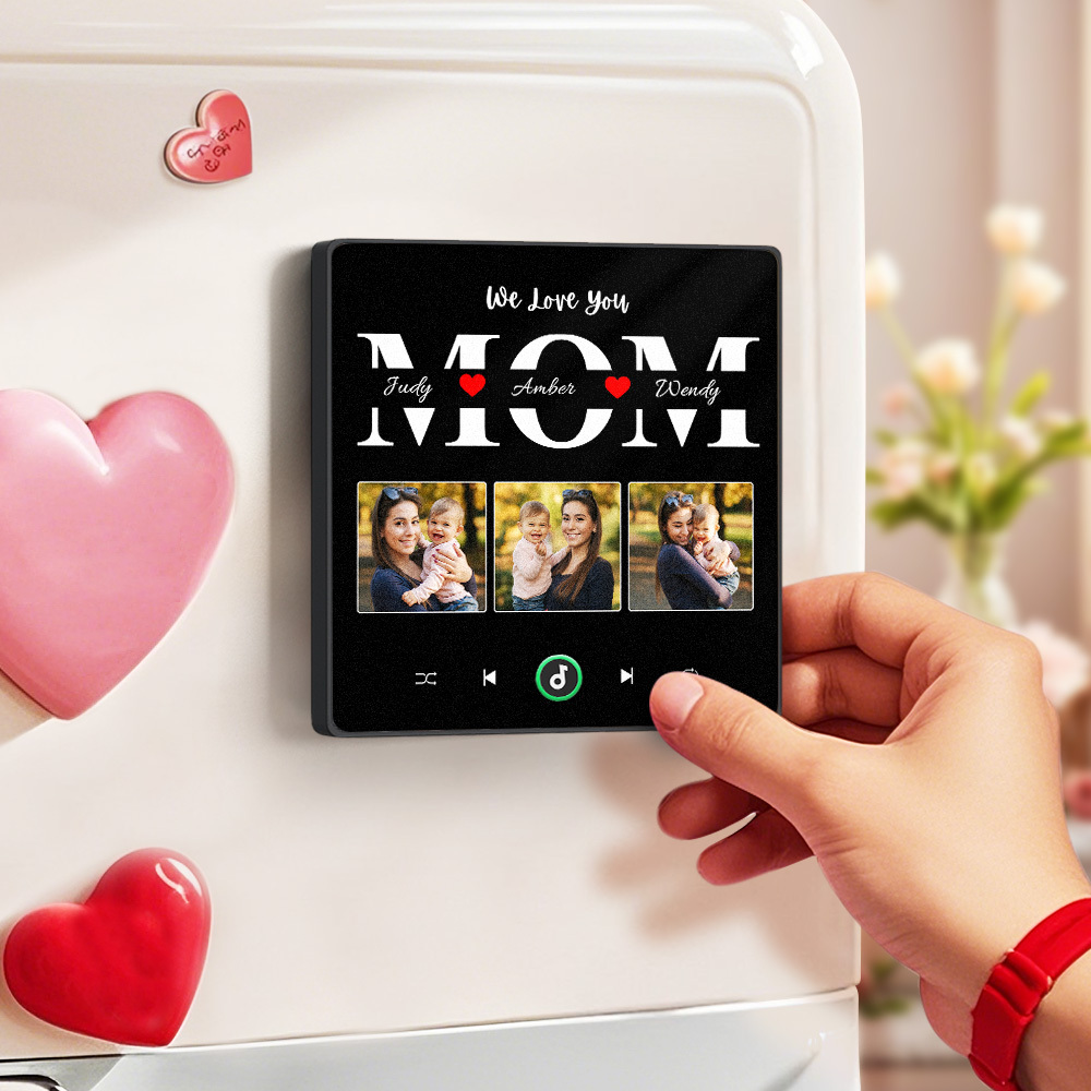 Personalized Music Fridge Magnet Mother's Day Gift Custom Music Magnets Can Play Songs Gift for Mom