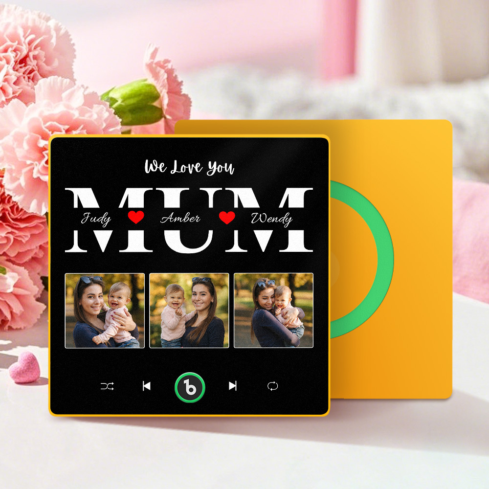 Personalized Music Fridge Magnet Mother's Day Gift Custom Music Magnets Can Play Songs Gift for Mom