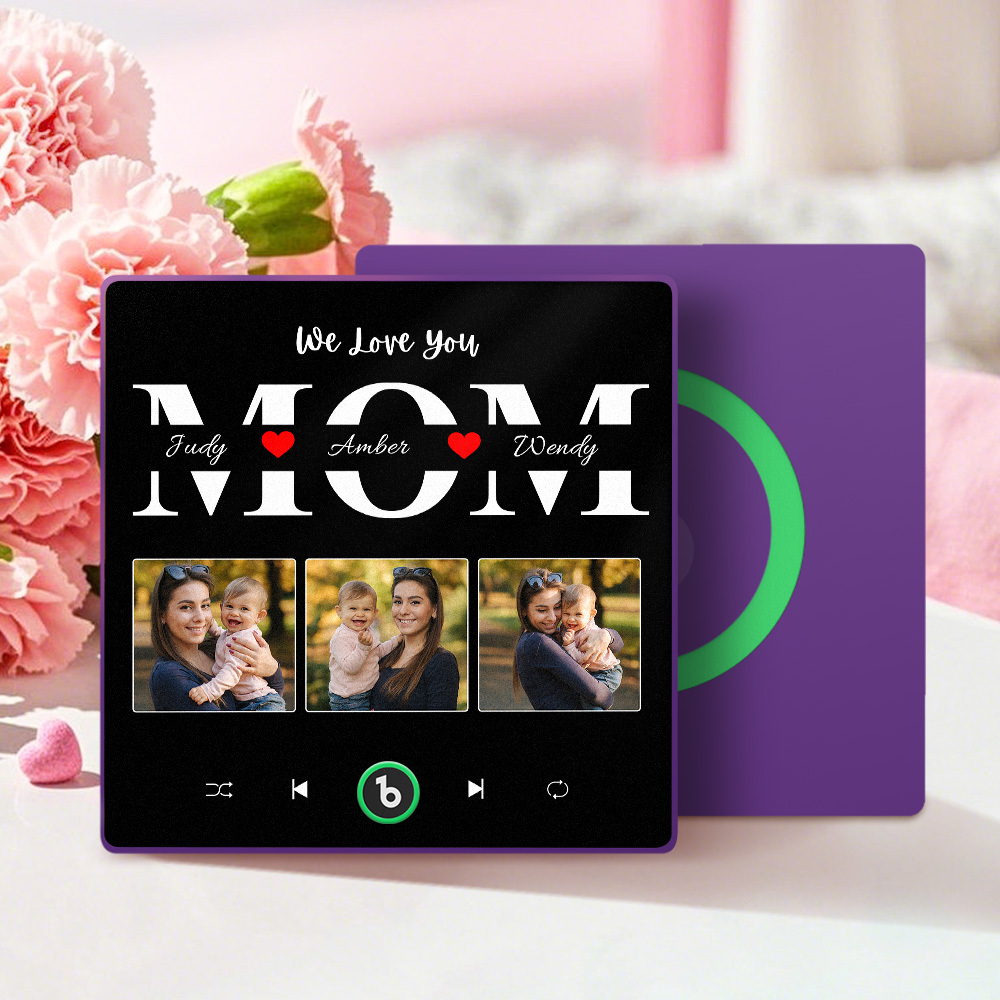 Personalized Music Fridge Magnet Mother's Day Gift Custom Music Magnets Can Play Songs Gift for Mom