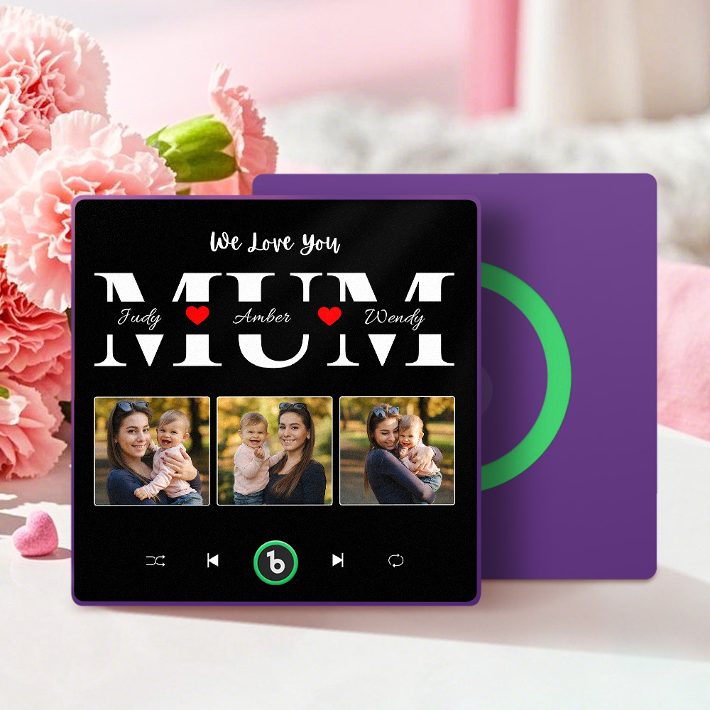 Personalized Music Fridge Magnet Mother's Day Gift Custom Music Magnets Can Play Songs Gift for Mom
