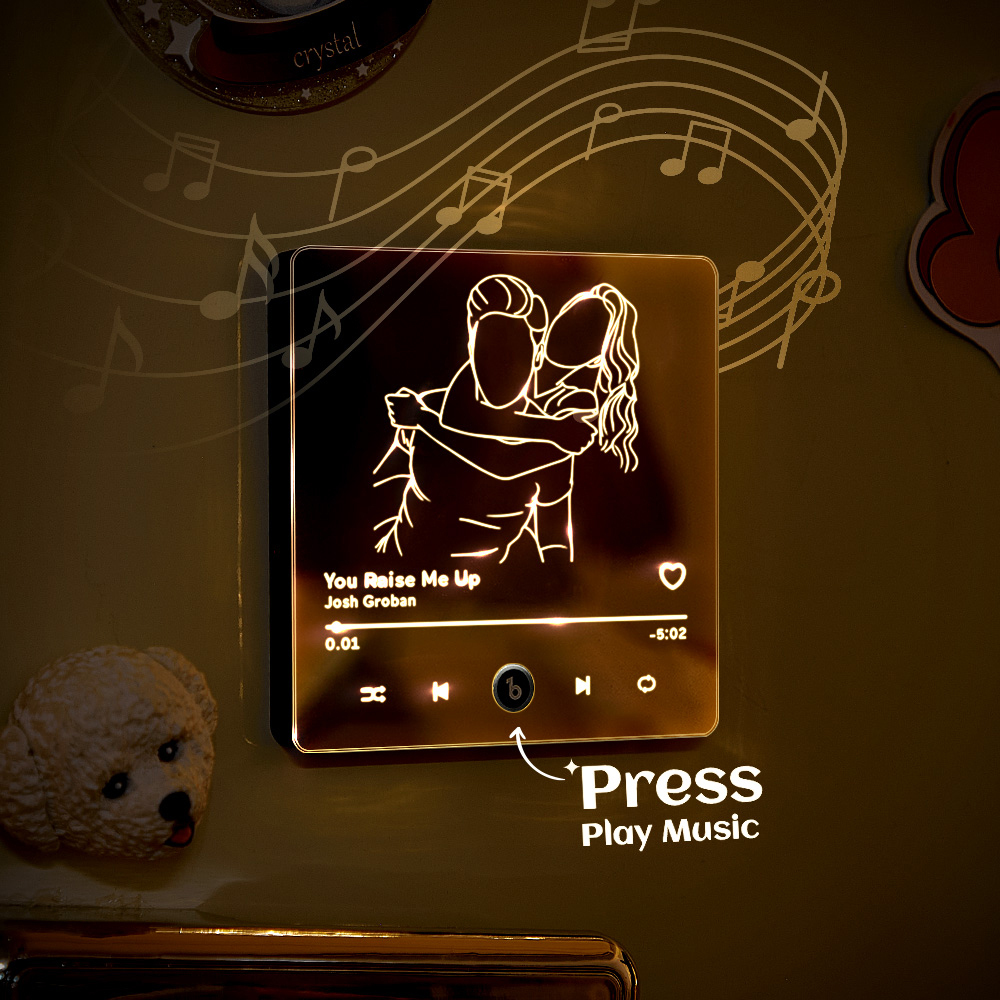 Custom Magnet Photo Line Art Mirror Music Fridge Magnet