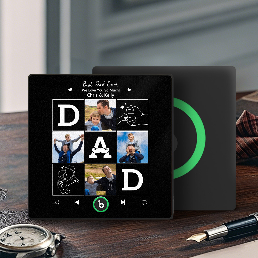The Day You Became My Dad Personalized Photo Calendar Music Fridge Magnet Father's Day Gift