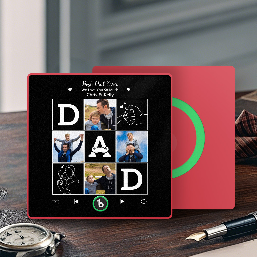 The Day You Became My Dad Personalized Photo Calendar Music Fridge Magnet Father's Day Gift