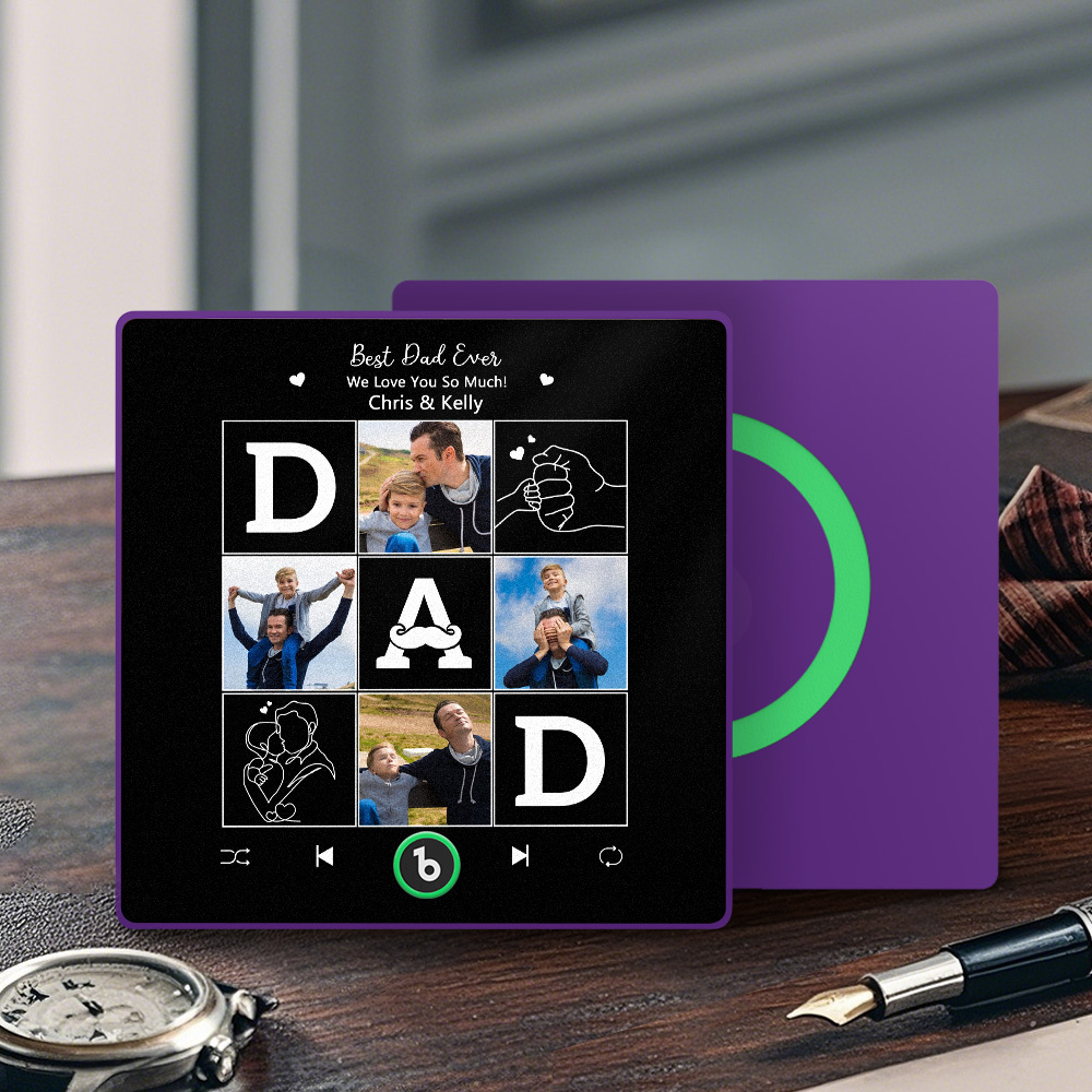 The Day You Became My Dad Personalized Photo Calendar Music Fridge Magnet Father's Day Gift