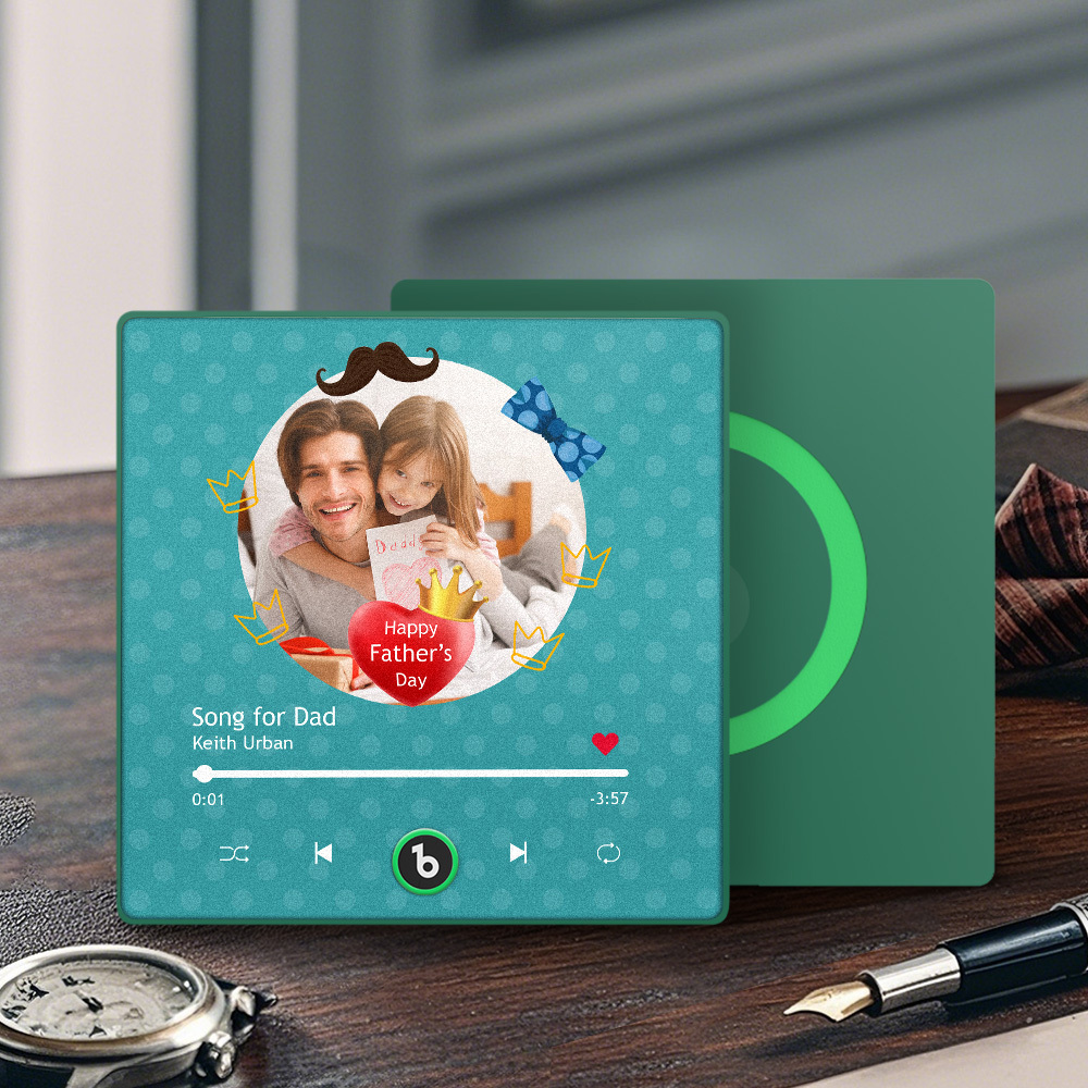 The Day You Became My Dad Personalized Photo Calendar Music Fridge Magnet Father's Day Gift