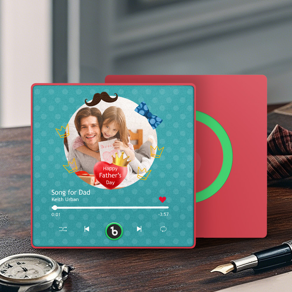 The Day You Became My Dad Personalized Photo Calendar Music Fridge Magnet Father's Day Gift