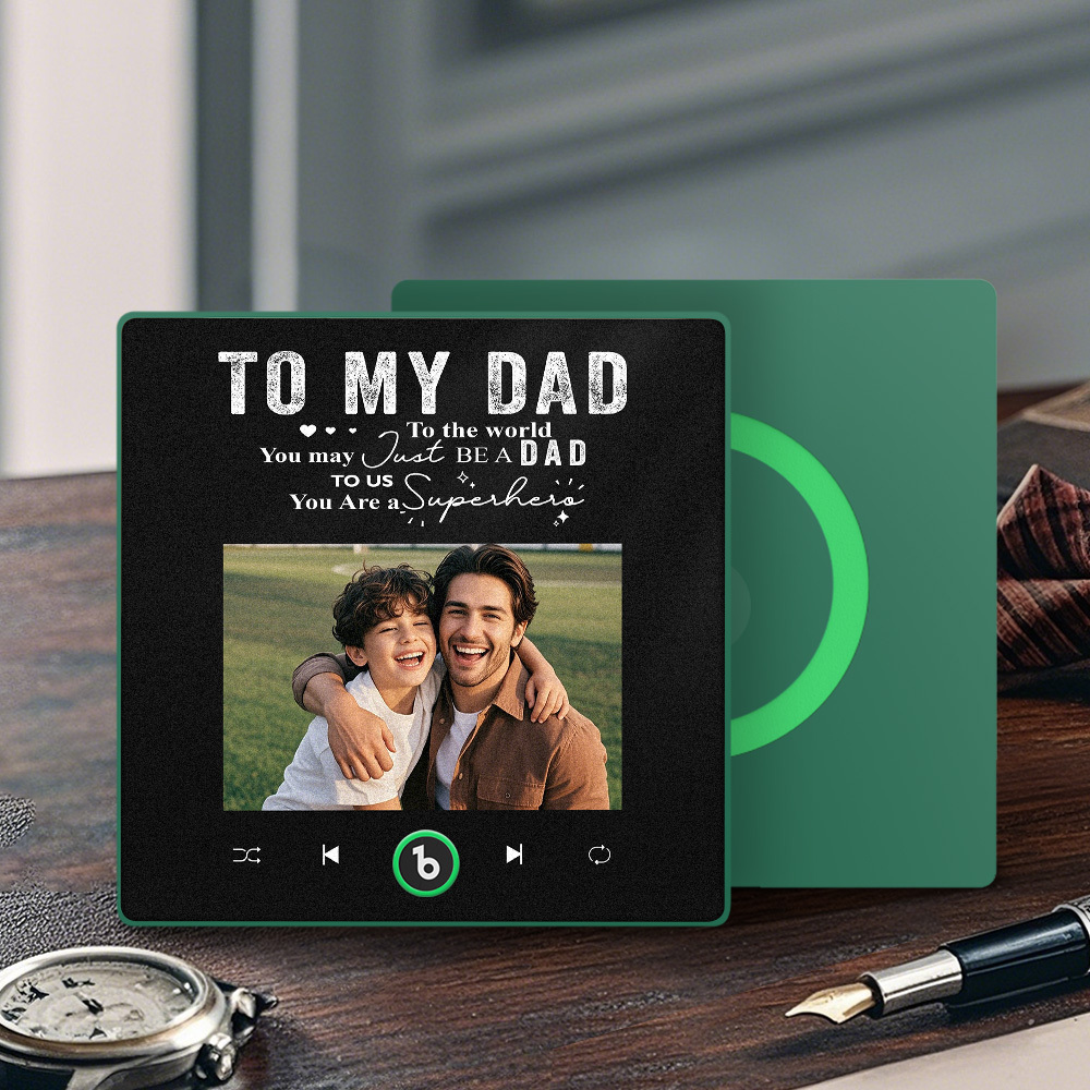 The Day You Became My Dad Personalized Photo Calendar Music Fridge Magnet Father's Day Gift