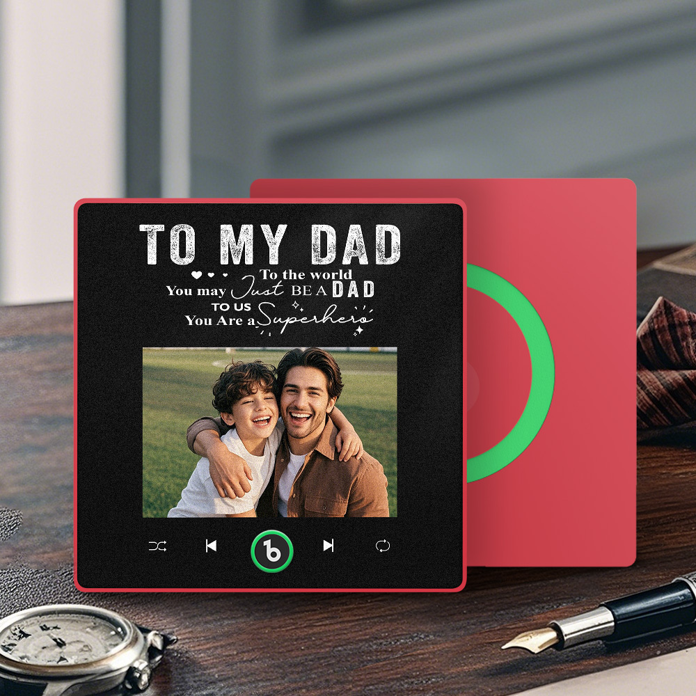 The Day You Became My Dad Personalized Photo Calendar Music Fridge Magnet Father's Day Gift