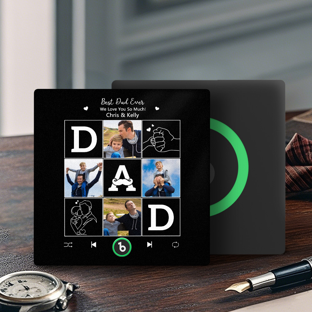 The Day You Became My Dad Personalized Photo Calendar Music Fridge Magnet Father's Day Gift