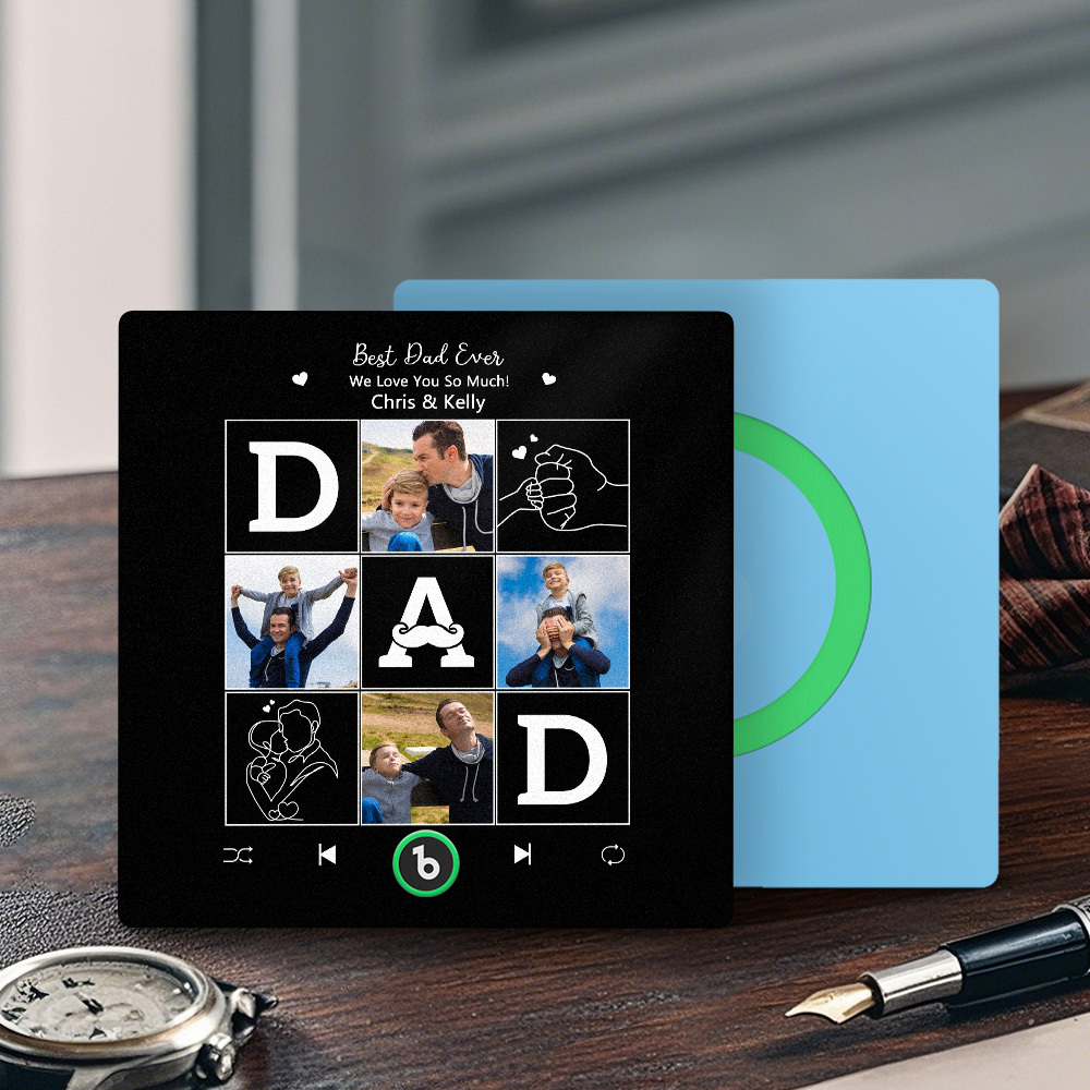 The Day You Became My Dad Personalized Photo Calendar Music Fridge Magnet Father's Day Gift