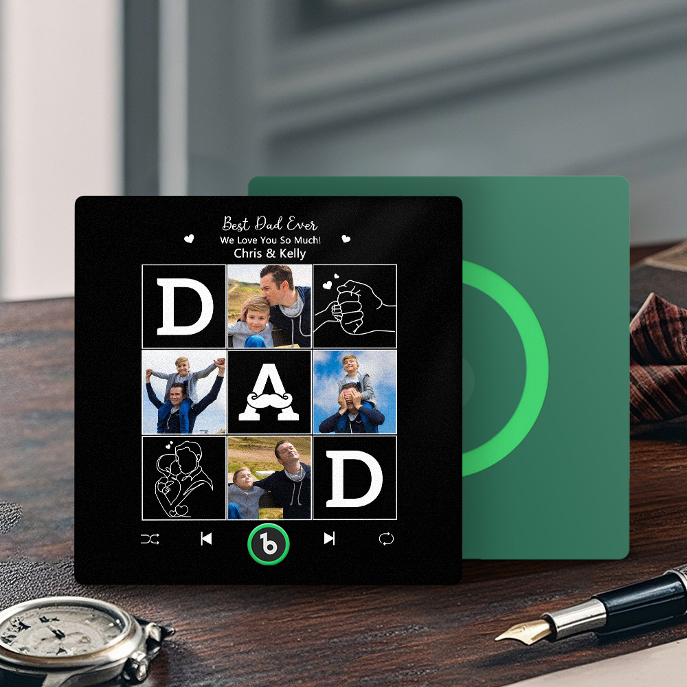 The Day You Became My Dad Personalized Photo Calendar Music Fridge Magnet Father's Day Gift