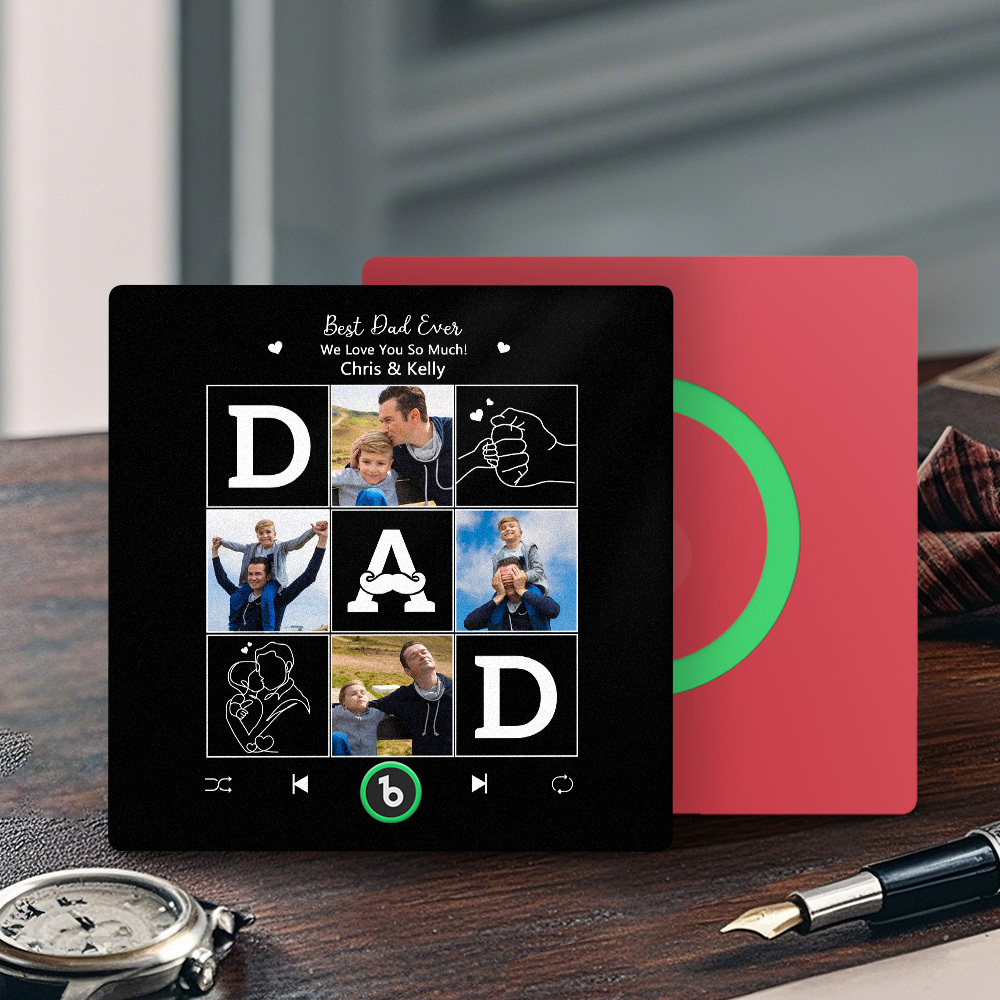 The Day You Became My Dad Personalized Photo Calendar Music Fridge Magnet Father's Day Gift