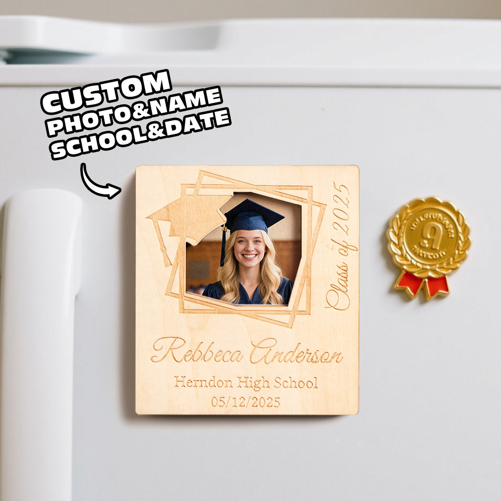 Graduation Photo Frame, Graduation Magnetic Picture Frame, Graduation Photo Magnet, Magnetic Photo Frame, Fridge Photo Magnet
