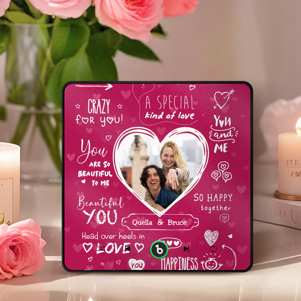 Personalized Music Fridge Magnet Sweet Love Anniversary Gift Custom Music Magnets Can Play Songs Gift for Couple