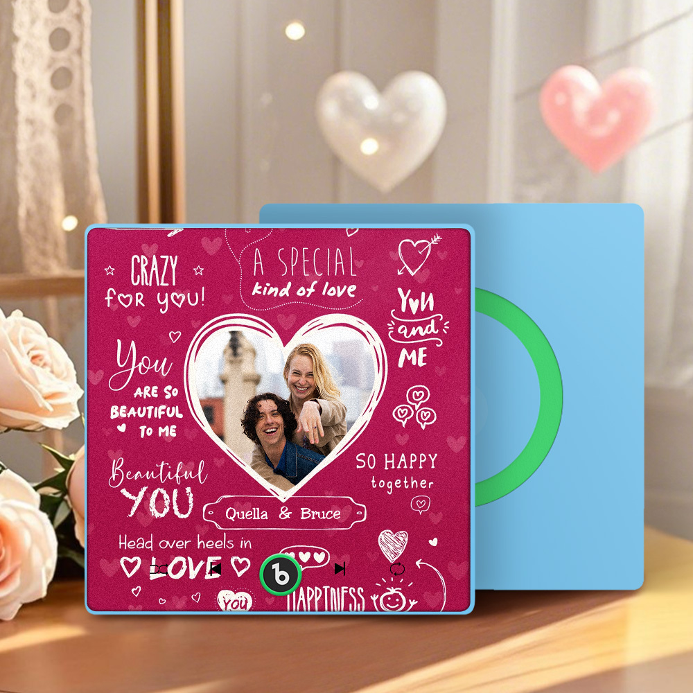 Personalized Music Fridge Magnet Sweet Love Anniversary Gift Custom Music Magnets Can Play Songs Gift for Couple