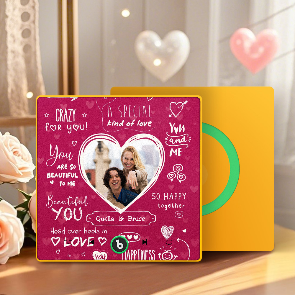 Personalized Music Fridge Magnet Sweet Love Anniversary Gift Custom Music Magnets Can Play Songs Gift for Couple