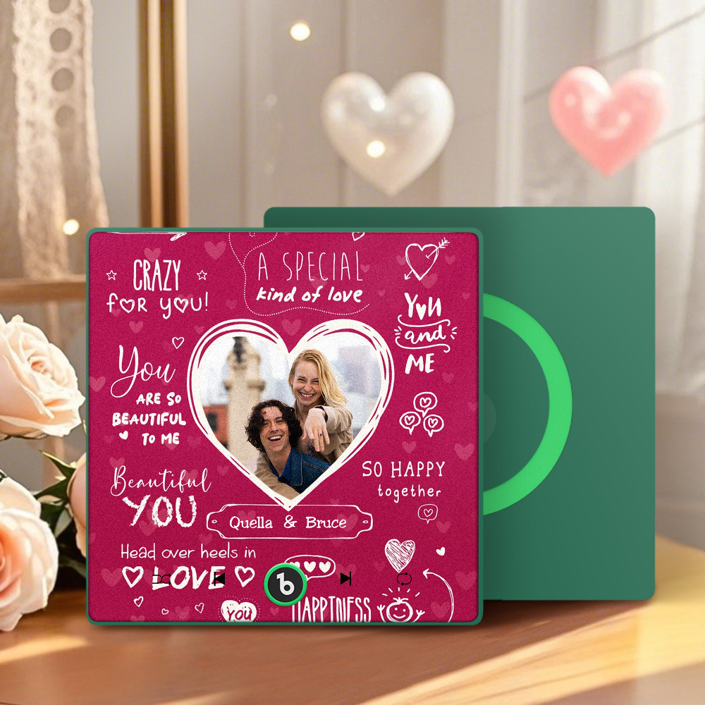 Personalized Music Fridge Magnet Sweet Love Anniversary Gift Custom Music Magnets Can Play Songs Gift for Couple