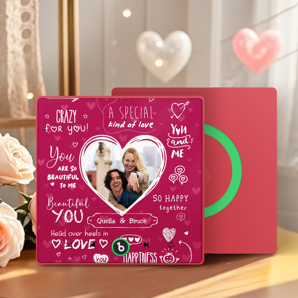 Personalized Music Fridge Magnet Sweet Love Anniversary Gift Custom Music Magnets Can Play Songs Gift for Couple