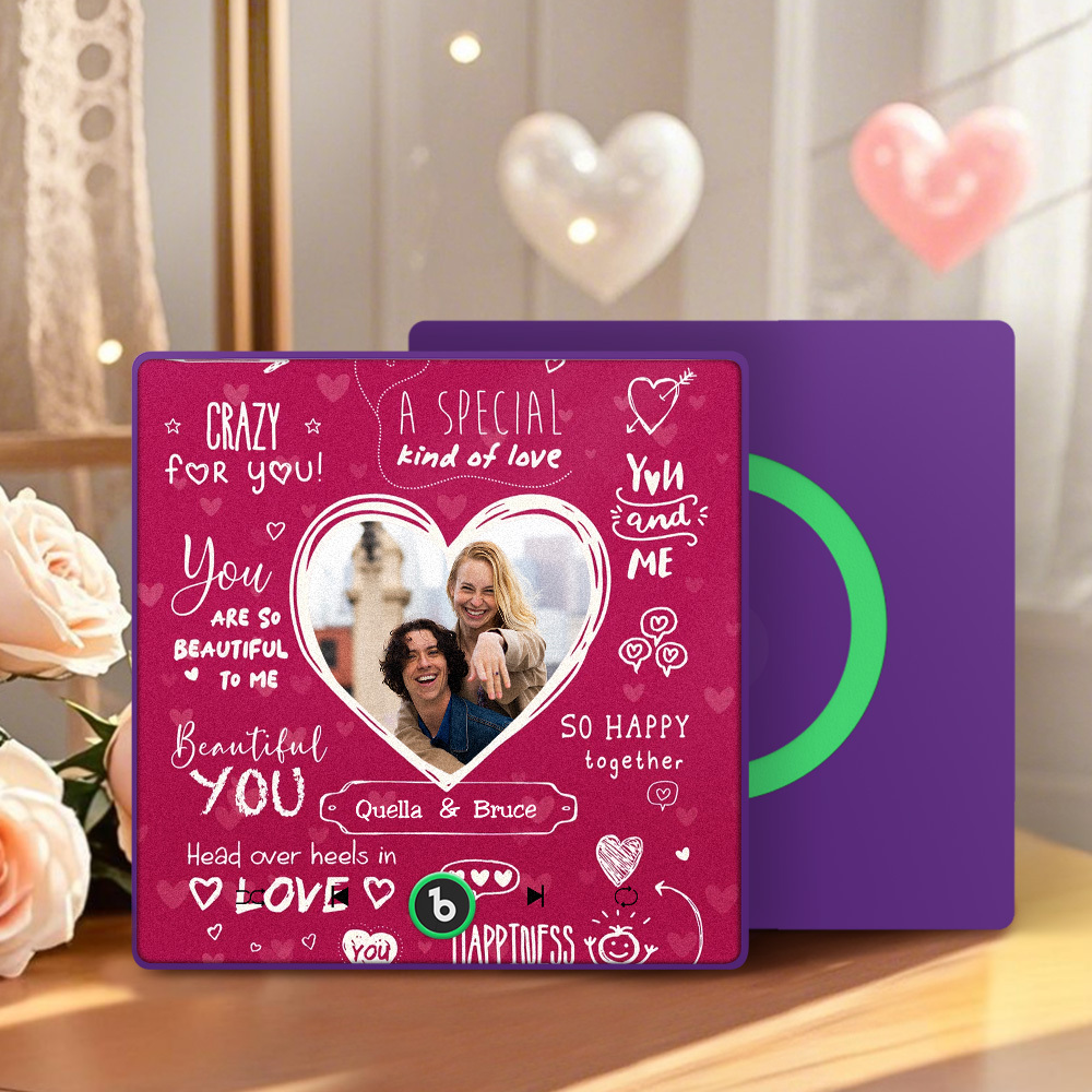 Personalized Music Fridge Magnet Sweet Love Anniversary Gift Custom Music Magnets Can Play Songs Gift for Couple